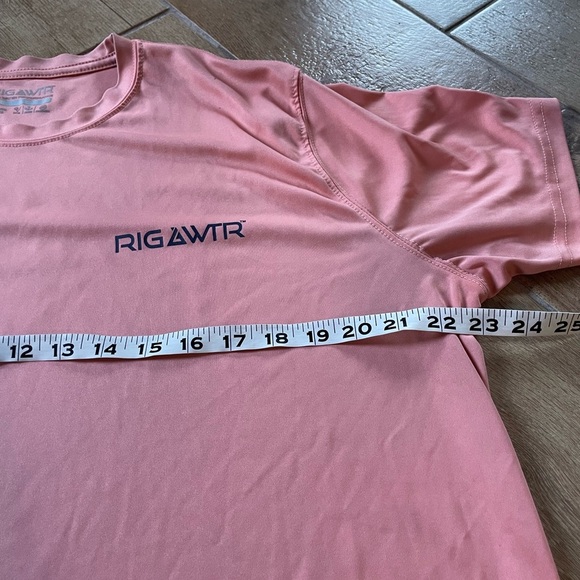 Rig and Water Pink/Coral Short Sleeve Polyester Fishing Shirt Men's XL - Picture 4 of 8
